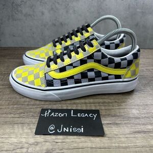 Vans~Women’s~Low Pro Old School Checkerboard~Yellow & Grey Men's 5.5 / Women's 7